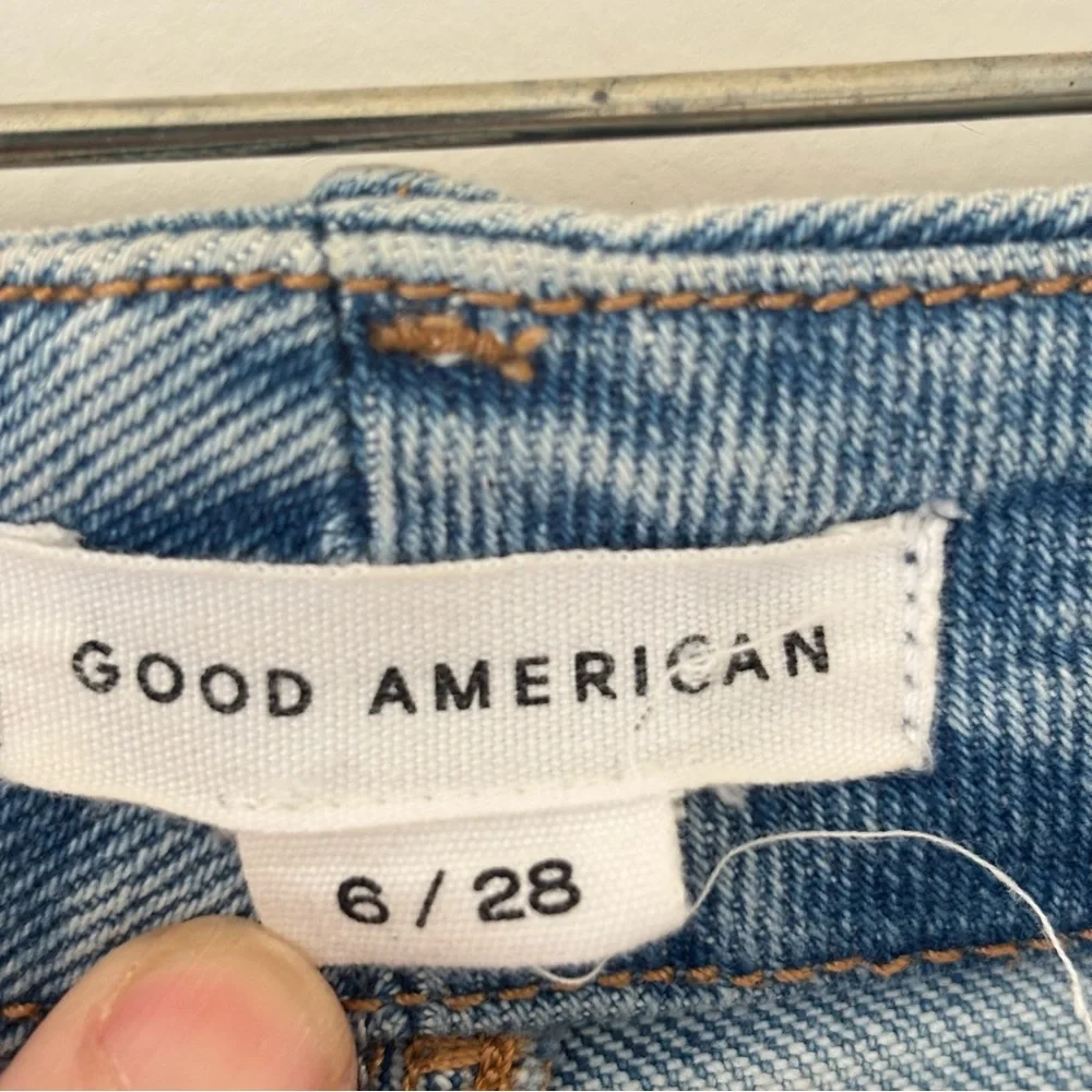 Good American Good Curve Straight Leg Jean in Blue Size 6/28 - Picture 10 of 12